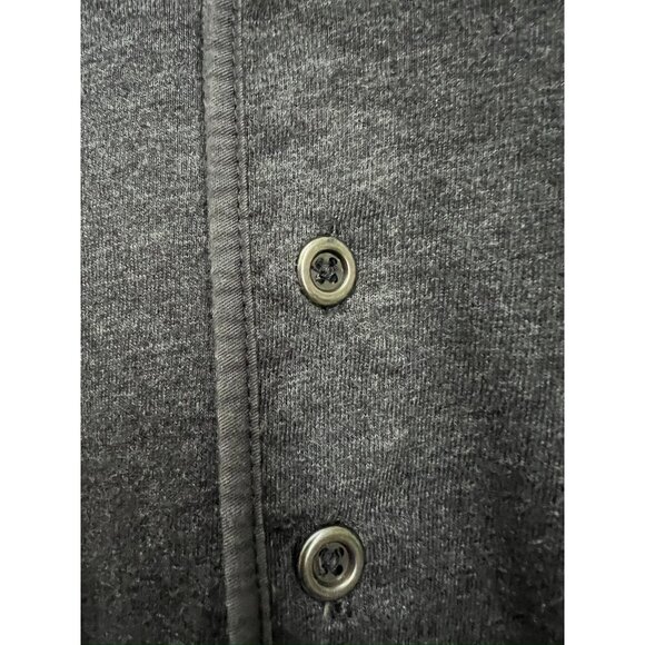 Old Navy Charcoal Gray Mens Henley Long Sleeve Shirt XXL Cotton Blend - Picture 5 of 9